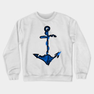 Nautical Abstract Anchor Art Crewneck Sweatshirt